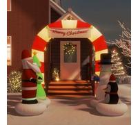 LoogCape Arche de Noël gonflable avec lumières LED - 260 cm - Résistant aux intempéries - Décoration de jardin pour une ambiance festive en intérieur et en extérieur
