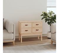 LoogCape Armoire console 90 x 40 x 78 cm en pin massif idéale comme buffet, commode ou meuble bas pour salon, couloir, chambre à coucher, bureau et salle à manger avec beaucoup d'espace de rangement