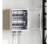 LoogCape Armoire de commande grise 57 x 23 x 60 cm en plastique ABS résistant aux intempéries pour pose de câbles, boîte de distribution, boîte de jonction, installations en atelier, chantier