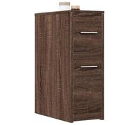 LoogCape Armoire de salle de bain étroite avec roulettes aspect chêne - 22 x 44 x 61,5 cm - Meuble à roulettes avec espace de rangement, tiroir, armoire multifonction pour salle de bain, cuisine et
