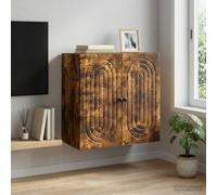 LoogCape Armoire Murale en Bois d'ingénierie 59 x 31 x 60 cm avec Portes pivotantes, Rangement modulable pour Salon, Chambre ou Bureau, Style Vintage, Montage Mural Pratique