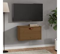 LoogCape Armoire murale marron miel, 60 x 30 x 35 cm, en pin massif, armoire suspendue pour salle de bain, chambre à coucher, montage mural, espace de rangement maximisé