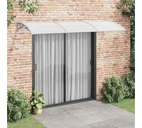 LoogCape Auvent de porte gris 300 x 100 cm en polycarbonate résistant aux intempéries pour entrée, auvent, protection solaire, balcon, terrasse et jardin avec protection UV, brise-vue, coupe-vent