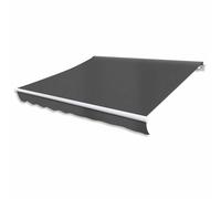 LoogCape Auvent motorisé à bras articulé, anthracite, 400 cm, en polyester avec revêtement PU, 270 g/m², chute de 300 cm, angle d'inclinaison de 45 degrés, télécommande, pour terrasse, balcon, jardin