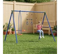 LoogCape Balançoire d'extérieur multicolore en acier et polyéthylène, 263 x 185 x 185 cm, structure d'escalade stable avec siège réglable, convient aux enfants dans le jardin, l'aire de jeux ou la