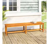 LoogCape Banc de Jardin en Bois Massif d'acacia 180x35x45 cm Robuste pour terrasse Balcon Patio extérieur intérieur mobilier d'extérieur Durable