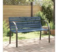 LoogCape Banc de jardin pour enfants, 81 cm, en sapin chinois gris, avec structure en acier, assise, dossier, accoudoir, comme banc pour extérieur, parc et terrasse