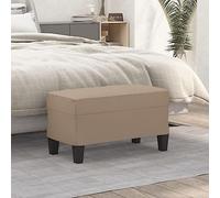 LoogCape Banc marron cappuccino 70 x 35 x 41 cm en cuir synthétique avec rembourrage, polyvalent comme banc de salle à manger, banc de couloir ou banc de lit, matériau durable, facile à nettoyer