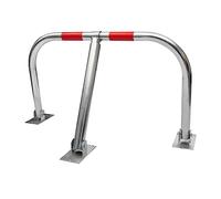 LoogCape Barrière de parking pliable en acier robuste pour un parking privé sûr et un accès au véhicule, montage facile, bandes d'avertissement réfléchissantes