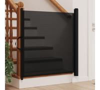 LoogCape Barrière extensible pour animaux de compagnie - Noir - 117,5 x 125 cm - Pour séparation de pièce sûre - Grille de porte flexible - Polyvalente pour chats et chiens - Durable - Réglable - Avec