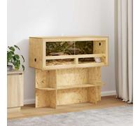 LoogCape Base de terrarium avec étagère en bois OSB robuste marron 100 x 40 x 50 cm pour reptiles et amphibiens, convient pour l'intérieur, polyvalent, durable, avec espace de rangement et design