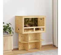 LoogCape Base de terrarium en OSB 80 x 50 x 50 cm marron avec cadre robuste pour reptiles et rongeurs, solution intérieure polyvalente pour des habitats naturels, durable, facile d'entretien, style