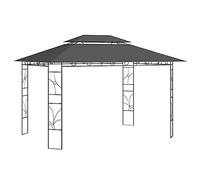 LoogCape Belvédère 4x3x2,7 m Anthracite 160 g/m² Tente de Jardin Robuste, abri extérieur pour terrasse, Patio ou Camping, Protection Pluie Soleil, Pliable, Facile à Monter, idéal pour réceptions