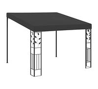 LoogCape Belvédère Mural 3x3x2,5 m Anthracite Acier Enduit Polyester Robuste abri Jardin pergola terrasse extérieur pour activités en Plein air