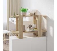 LoogCape Bibliothèque en chêne Sonoma, 80 x 30 x 51 cm, séparateur de pièce polyvalent, stable, design moderne, idéale pour ranger des livres et la décoration