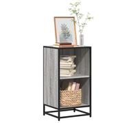 LoogCape Bibliothèque grise Sonoma 40 x 35 x 76 cm, matériau dérivé du bois, structure en métal, 2 compartiments, design moderne, stable et durable pour salon, bureau