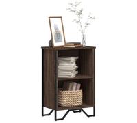 LoogCape Bibliothèque marron aspect chêne, 50 x 31 x 74,5 cm, matériau du bois, étagère moderne avec 2 compartiments, pied en métal stable, idéale pour le bureau et la chambre à coucher