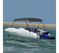 LoogCape Bimini Top pour bateaux, 180 x 150 x 110 cm, anthracite, avec cadre à 2 arcs, résistant aux intempéries, protection UV, durable, pour bateau à moteur, voilier, yacht
