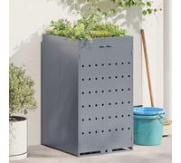 LoogCape Boîte à poubelles avec toit pour bac de 240 l, résistant aux intempéries, avec brise-vue, extensible, en acier revêtu par pulvérisation pour jardin, terrasse, extérieur