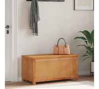 LoogCape Boîte de rangement 90 x 45 x 45 cm en chêne massif avec vérin à gaz, design spacieux pour salon, chambre à coucher, couloir, cuisine, intérieur rustique moderne, commode en bois durable