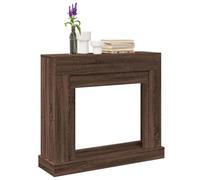 LoogCape Bordure de cheminée marron aspect chêne - 100 x 30 x 87,5 cm - En bois pour cheminée électrique - Bordure décorative avec étagère - Robuste et facile d'entretien - Convient pour montage mural