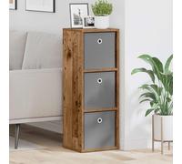 LoogCape Buffet avec tiroirs en bois vieilli, 30,5 x 27 x 84,5 cm, commode durable avec beaucoup d'espace de rangement, idéale pour le salon, la salle à manger, le couloir et le bureau
