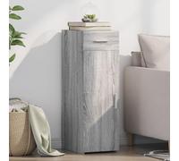 LoogCape Buffet gris Sonoma - 30 x 42,5 x 93 cm - En bois avec porte et tiroir - Beaucoup d'espace de rangement pour salon, salle à manger, couloir, chambre à coucher, bureau