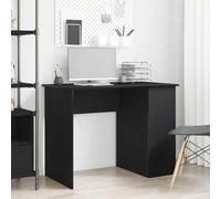 LoogCape Bureau en chêne noir 100 x 55 x 75 cm pour bureau à domicile, bureau, jeu, ordinateur, ordinateur portable, PC, plateau de table avec espace de rangement et gestion des câbles