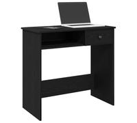 LoogCape Bureau Noir 80x40x75 cm en Bois d'ingénierie Station Informatique Meuble de Rangement Design Compact pour Chambre Salon télétravail étudiant Gamer