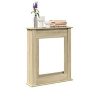 LoogCape Cadre de cheminée en chêne Sonoma - 75 x 20 x 87,5 cm - Console décorative pour cheminée électrique - Avec support mural et fonction de rangement