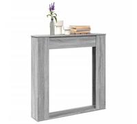 LoogCape Cadre de cheminée gris Sonoma - 100 x 20 x 100 cm - En bois - Étagère de cheminée électrique décorative avec support mural pour chaleur et style - Design moderne