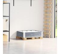 LoogCape Cadre de palette gris 80 x 60 cm en bois massif de pin pour un rangement et un transport stables, polyvalent empilable et pliable pour l'industrie, la logistique, l'expédition et le stockage