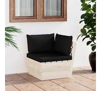 LoogCape Canapé d'angle Palette de Jardin modulable en Bois d’épicéa imprégné avec Coussins Confortables pour terrasse extérieur, Salon, Patio, Balcon, mobilier de détente et de convivialité