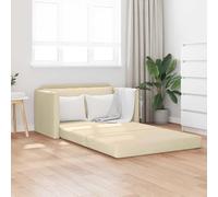 LoogCape Canapé-Lit 110cm Crème Tissu Convertible Modulable pour Salon, Chambre ou Studio avec Coffre de Rangement, Design Moderne et Facile à Entretenir