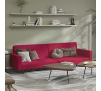LoogCape Canapé-lit 2 Places en Velours Rouge Bordeaux Convertible modulable pour Salon, Chambre ou Bureau, avec Coffre de Rangement, Structure en Bois Robuste, Design Confortable et élégant