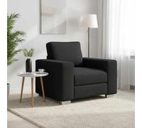 LoogCape Canapé moderne, noir, 100 x 77 x 82 cm, housse en tissu, 1 place, respirant, pour salon, chambre à coucher, durable et confortable