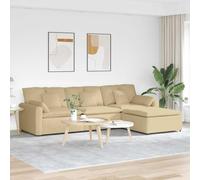 LoogCape Canapé modulaire avec repose-pieds et coussin gris vert pour un paysage résidentiel flexible, canapé d'angle, éléments assises, fonction sommeil, coin rembourré durable, salon home cinéma
