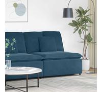 LoogCape Canapé modulaire module central avec coussin bleu 100 cm, extension pour paysage résidentiel, assise, canapé d'angle, accessoires, recamiere, ottoman, chaise longue, flexible, durable