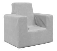 LoogCape Canapé pour enfant gris clair en peluche douce avec housse amovible, 52 x 38 x 50 cm, durable et confortable pour chambre d'enfant, idéal pour jouer, lire et se détendre, facile à nettoyer