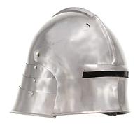 LoogCape Casque de soldat romain réplique antique pour LARP Cosplay Théâtre Décoration de collection en acier avec aspect vieilli 36 x 23 x 29 cm Argenté