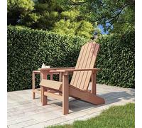 LoogCape Chaise Adirondack de Jardin en PEHD Marron résistante aux intempéries avec accoudoirs Larges et Dossier Haut pour Espace extérieur terrasse Balcon Patio Piscine, Confortable et Durable