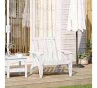 LoogCape Chaise de Jardin Adirondack Blanche en Bois Massif de pin 75x77x77cm pour extérieur terrasse Patio Balcon mobilier Rustique Durable et Confortable