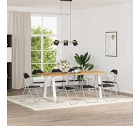 LoogCape Chaise Pliante 8 pcs Noir Gris Simili Cuir Acier Confort pour Cuisine Salle à Manger Salon Bureau Design Moderne