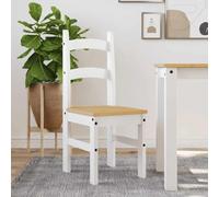LoogCape Chaises à Manger en Bois Massif Lot de 2 Blanches 40x46x99 cm fauteuils scandinaves Modernes pour Cuisine Salle à Manger Salon avec Assise Ergonomique et capacité de 110 kg