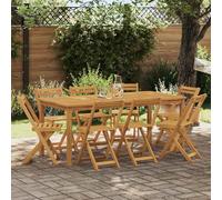 LoogCape Chaises de bistrot d'extérieur en Bois d'acacia Massif 8 pcs, Dimensions 40 x 53 x 80 cm, Set de 8, pour terrasse, Patio ou Jardin, idéal pour Repas en extérieur et détente