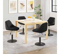 LoogCape Chaises pivotantes à Manger Lot de 4 en Velours Noir avec mécanisme de Levage réglable, Design Moderne scandinave, Assise Ergonomique Confortable pour Salle à Manger, Salon ou Bureau