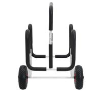 LoogCape Chariot SUP pour 2 planches de surf 90 kg en aluminium avec rembourrage en mousse, construction robuste en aluminium, convient pour les plages de sable, les chemins de gravier, facile à