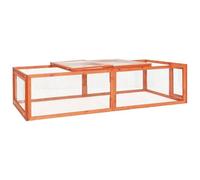 LoogCape Clapier à lapin 183 x 90 x 46,5 cm en bois de sapin massif avec grille en acier pour petits animaux, convient pour lapins, cochons d'Inde, lapins, souris, rats, chinchillas, furets, degus