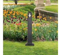 LoogCape Colonne d'eau anthracite aspect pierre avec robinet, système d'irrigation pour jardin, pelouse, balcon, parterre surélevée, avec raccord de tuyau, résistant aux intempéries, résistant aux UV