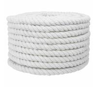 LoogCape Corde en coton blanche - 1,6 x 1,6 m - 10 m - Corde durable à 3 couches pour projets de bricolage, jardin, décoration, maison, camping, extérieur, voile, escalade, fixation, attache, tirage
